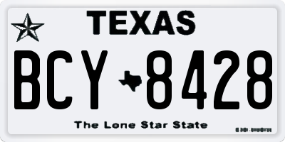 TX license plate BCY8428