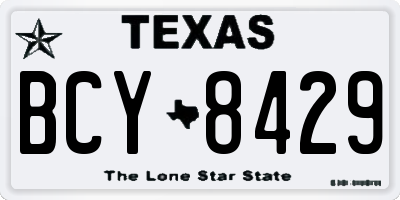TX license plate BCY8429