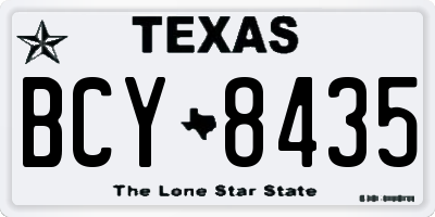 TX license plate BCY8435