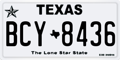 TX license plate BCY8436