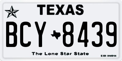 TX license plate BCY8439