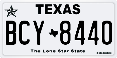 TX license plate BCY8440