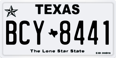 TX license plate BCY8441