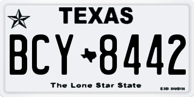 TX license plate BCY8442