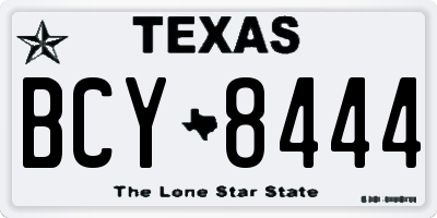 TX license plate BCY8444