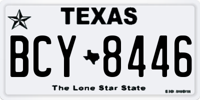 TX license plate BCY8446