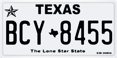 TX license plate BCY8455