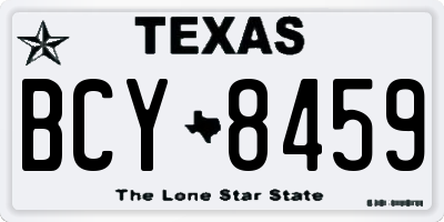 TX license plate BCY8459