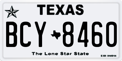 TX license plate BCY8460