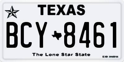 TX license plate BCY8461