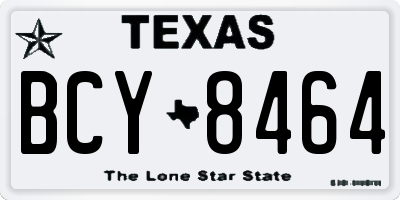 TX license plate BCY8464