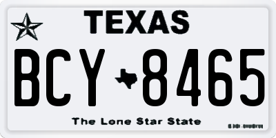 TX license plate BCY8465