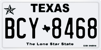 TX license plate BCY8468