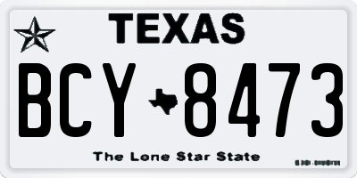 TX license plate BCY8473