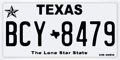 TX license plate BCY8479