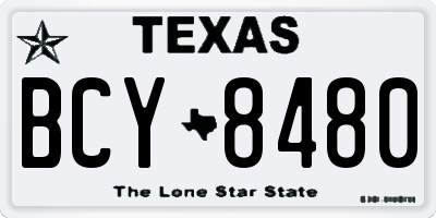 TX license plate BCY8480