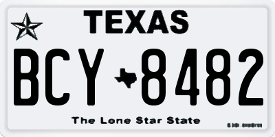 TX license plate BCY8482