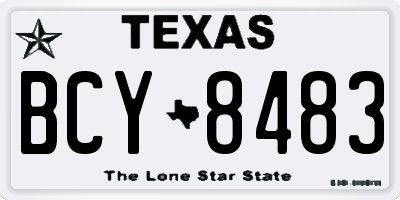 TX license plate BCY8483