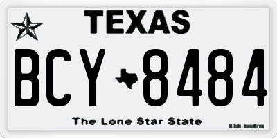 TX license plate BCY8484