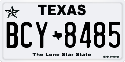 TX license plate BCY8485