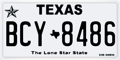 TX license plate BCY8486