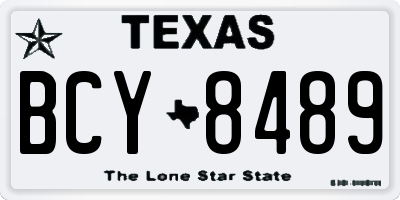 TX license plate BCY8489