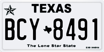 TX license plate BCY8491