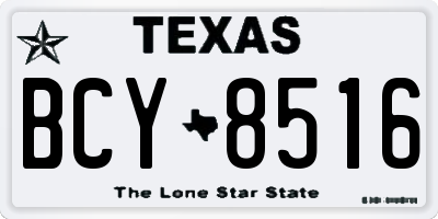 TX license plate BCY8516