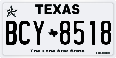 TX license plate BCY8518