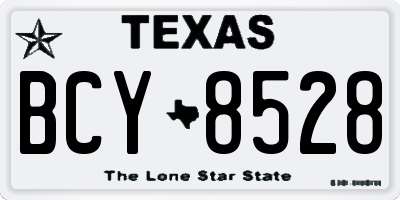 TX license plate BCY8528