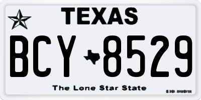 TX license plate BCY8529