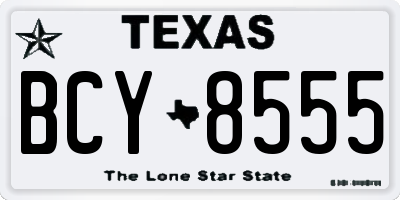 TX license plate BCY8555