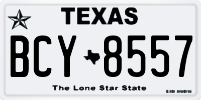 TX license plate BCY8557