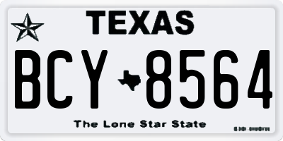 TX license plate BCY8564