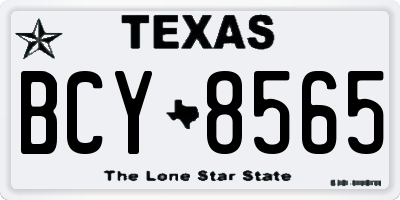 TX license plate BCY8565