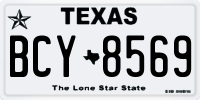 TX license plate BCY8569