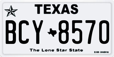 TX license plate BCY8570