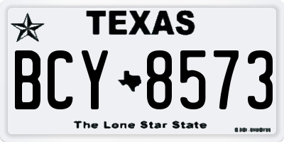TX license plate BCY8573