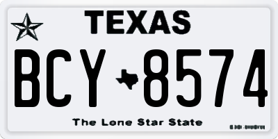TX license plate BCY8574
