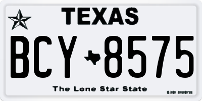 TX license plate BCY8575