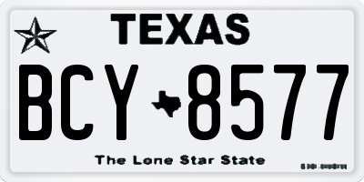 TX license plate BCY8577