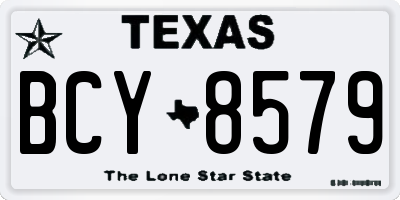 TX license plate BCY8579