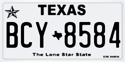 TX license plate BCY8584