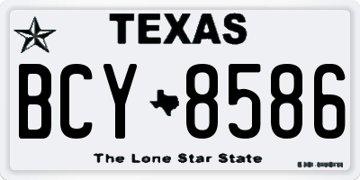 TX license plate BCY8586