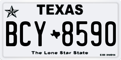 TX license plate BCY8590