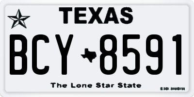 TX license plate BCY8591