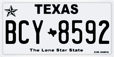 TX license plate BCY8592