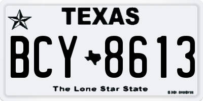TX license plate BCY8613