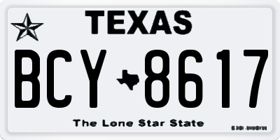 TX license plate BCY8617