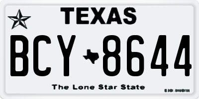 TX license plate BCY8644